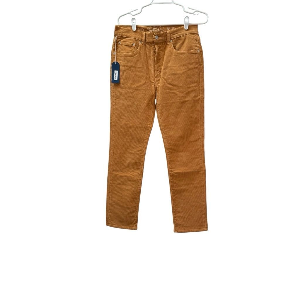 NWT Daily Blue Boost Corduroy Pants Mud Brown High Rise Straight Leg Size 28‎